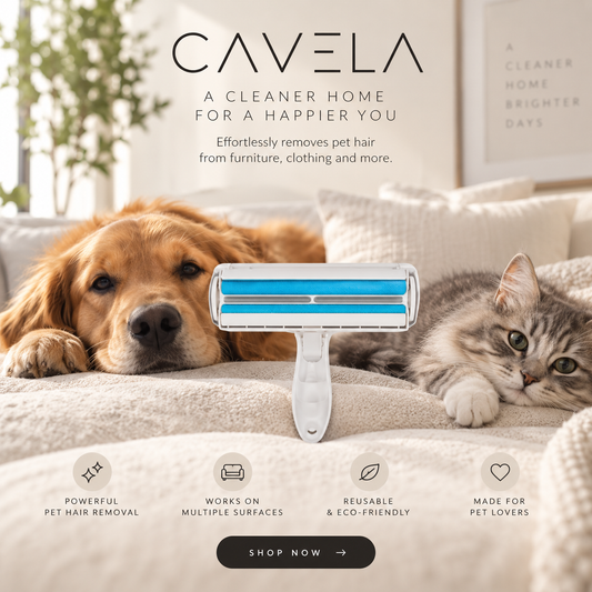 CAVELA FurAway™ Pet Hair Remover — Reusable pet-hair remover for furniture, clothing & more
